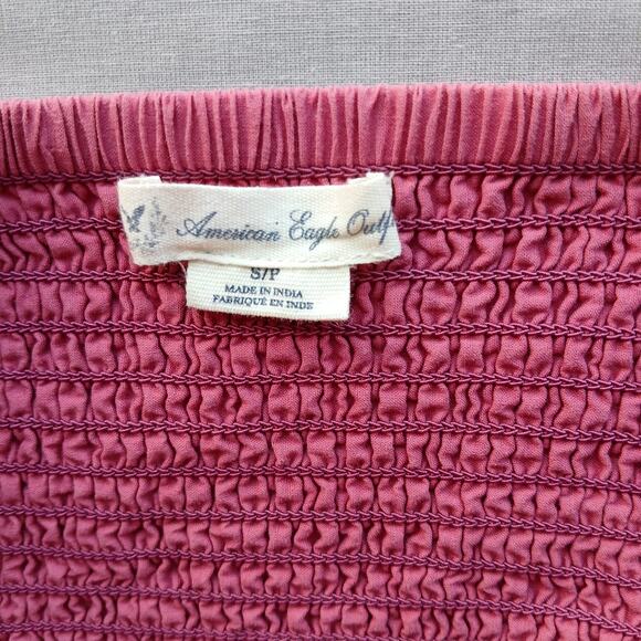 AEO Pink Bustier Lace Babydoll Dress Small removable padding adjustable straps - Picture 8 of 16